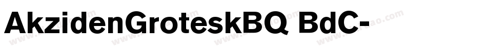 AkzidenGroteskBQ BdC字体转换